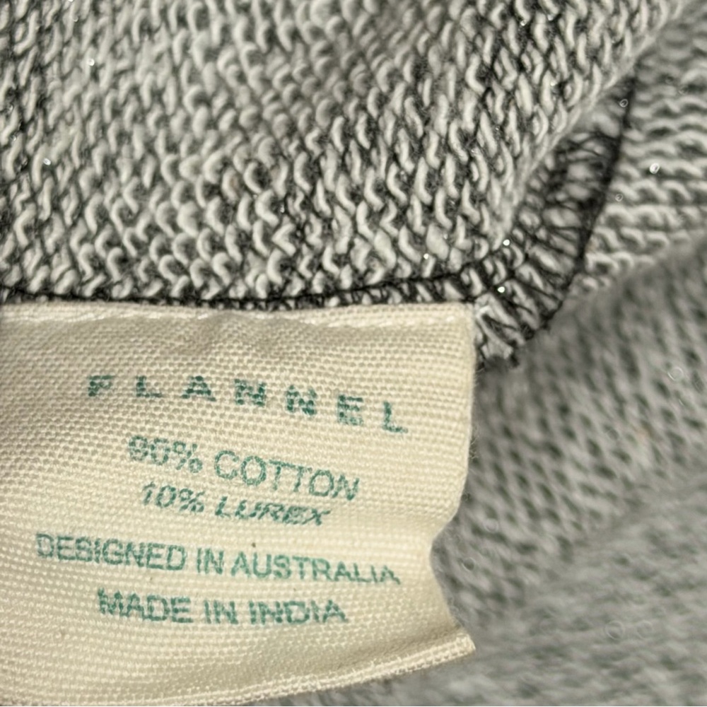 FLANNEL Australia Cotton/ Lurex Sparkle Sweater Shirt Women’s Size 0/XS NWOT - Picture 4 of 7